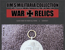 Tablet Screenshot of jimsmilitariacollection.com